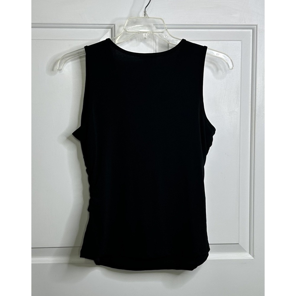 Venus Sleeveless Blouse Women's Large V-Neck Black Y2K Style - Picture 5 of 10